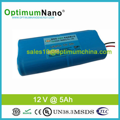 Solar Light Baterai 5AH 12v LiFePO4 Baterai isi ulang Tinggi Dencity Energi