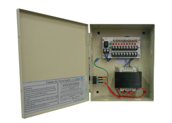 9 チャネル 24 ボルト AC 保安用カメラのための 5 つの Amp CCTV の電源 120W