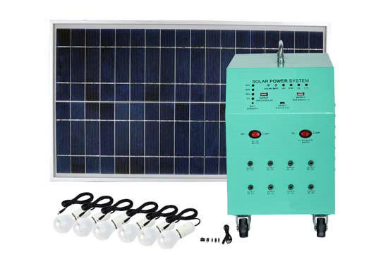150W ডিসি গ্রিড সৌর বিদ্যুৎ সিস্টেম অফ চার্জ ডিসি LED বাতি জন্য