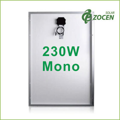 230W Molycrystalline の太陽電池パネルは 2400Pa 風負荷、5400Pa 雪の負荷に抗します