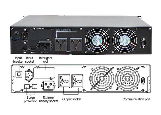 LED の表示器 RS 232 のラック マウント オンライン UPS 1kva、2kva、3kva、TVSS の 6kva