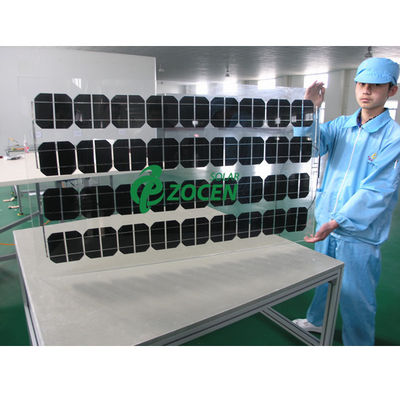 Atap Mounted Transparan PV Dua Kaca Solar Panel On - Grid Utilitas Solar Systems