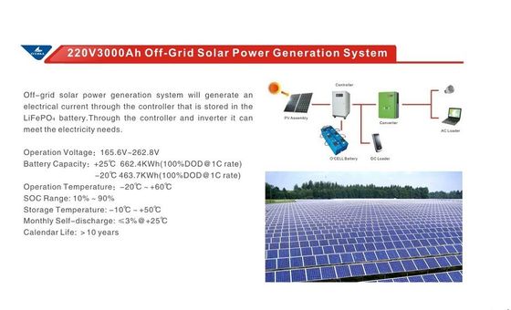 sistema da geração das energias solares da Fora-Grade de 220v 3000ah