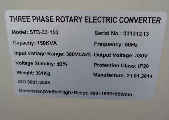 150 KVA 3 단계 CT 스캐너/MRI 체계를 위한 기계적인 가득 차있는 자동 전압 조정기