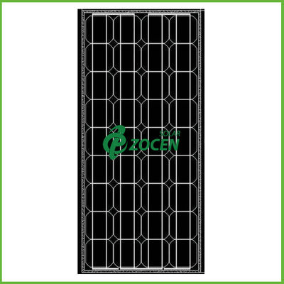 高性能 80W 18V の鋭いモノクリスタル太陽電池パネルは黒くします