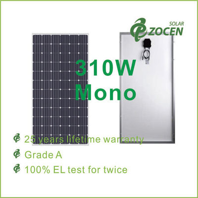 Độc Crystalline pin mặt trời, 310W Chống Kính phản quang dán