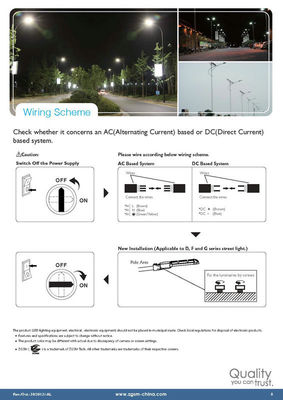 CRI 75 65 Watt High Power LED lampu 7200 lm untuk penerangan jalan