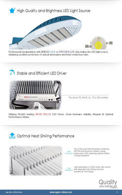 135W 고성능 LED 가로등 60Hz의 에너지 효율 도로 LED는 점화합니다